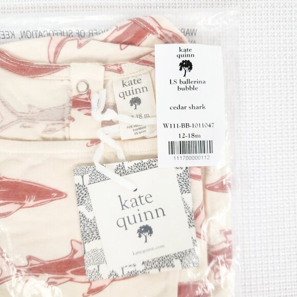 Kate Quinn LS Long Sleeve Ballerina Bubble Cedar Shark 12-18 Months Bamboo New - Picture 6 of 16
